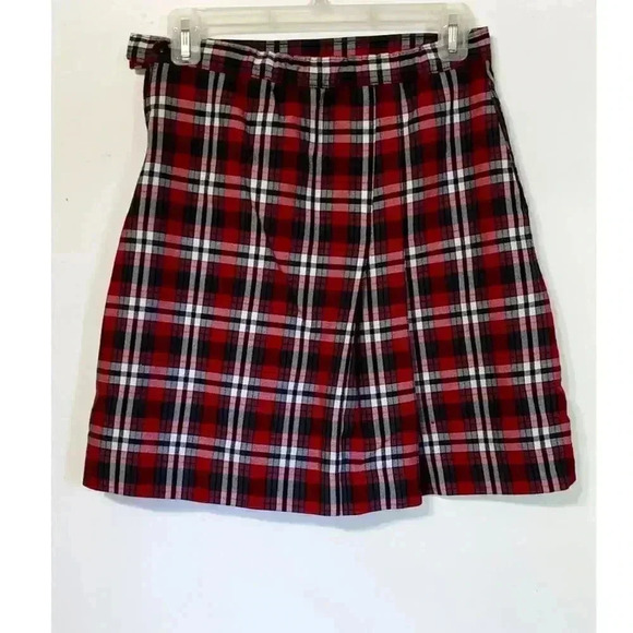 SchoolBelles‎ plaid uniform skirt with pockets shorts under juniors size 7 or 28 - Picture 3 of 7